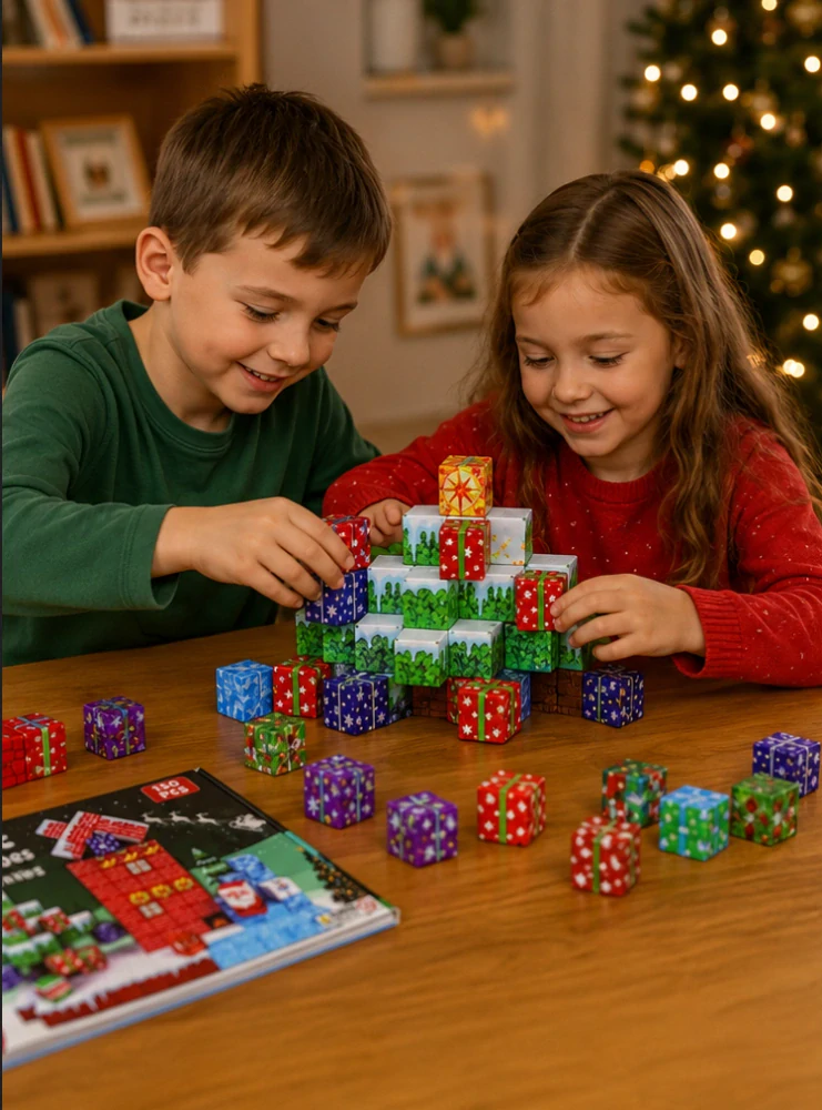 Magnetická stavebnice (150 ks) - Christmas