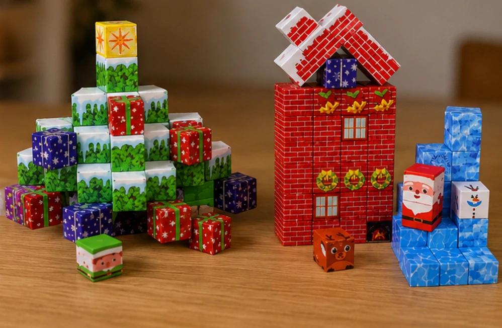 Magnetická stavebnice (150 ks) - Christmas